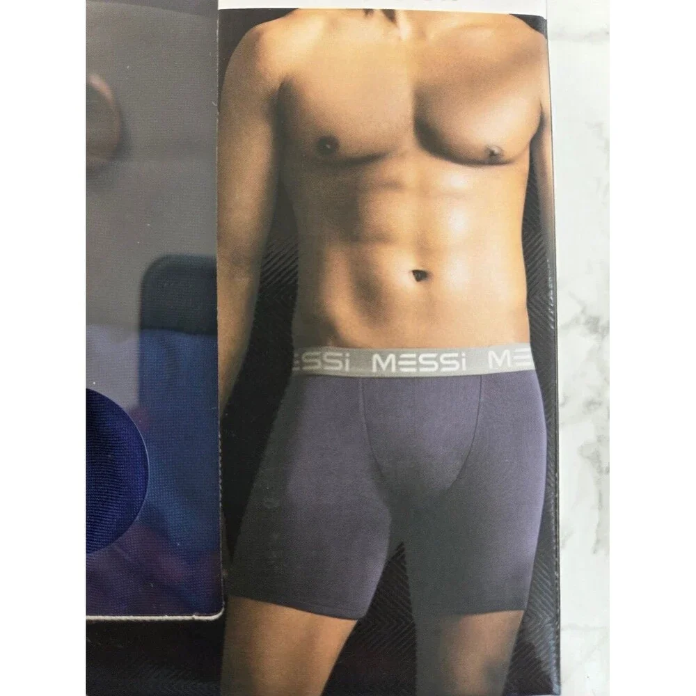 Lionel Messi Tag Free Boxer Brief Shorts 3 Pack Underwear Stretchy Contour Pouch